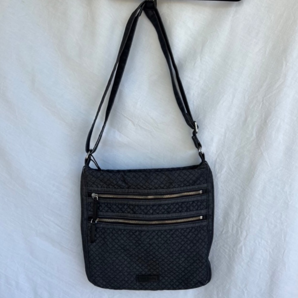 Vera Bradley Denim Triple Zip Crossbody Bag